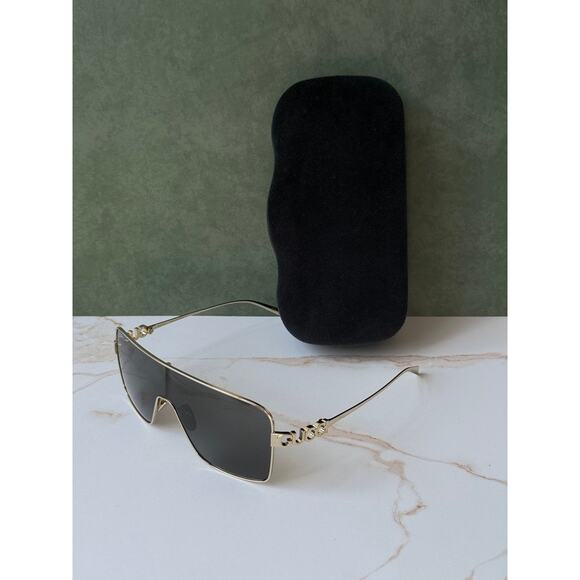 NEW Gucci GG1936S Gold Mask Grey Lens Sunglasses $710 main image 5